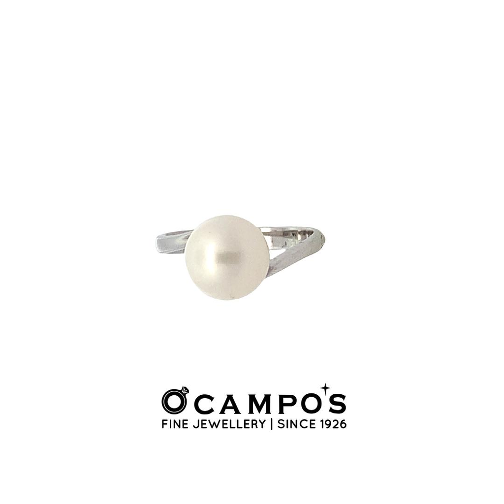 Ianthe 14Karat White Gold Ring With Cultured Pearl