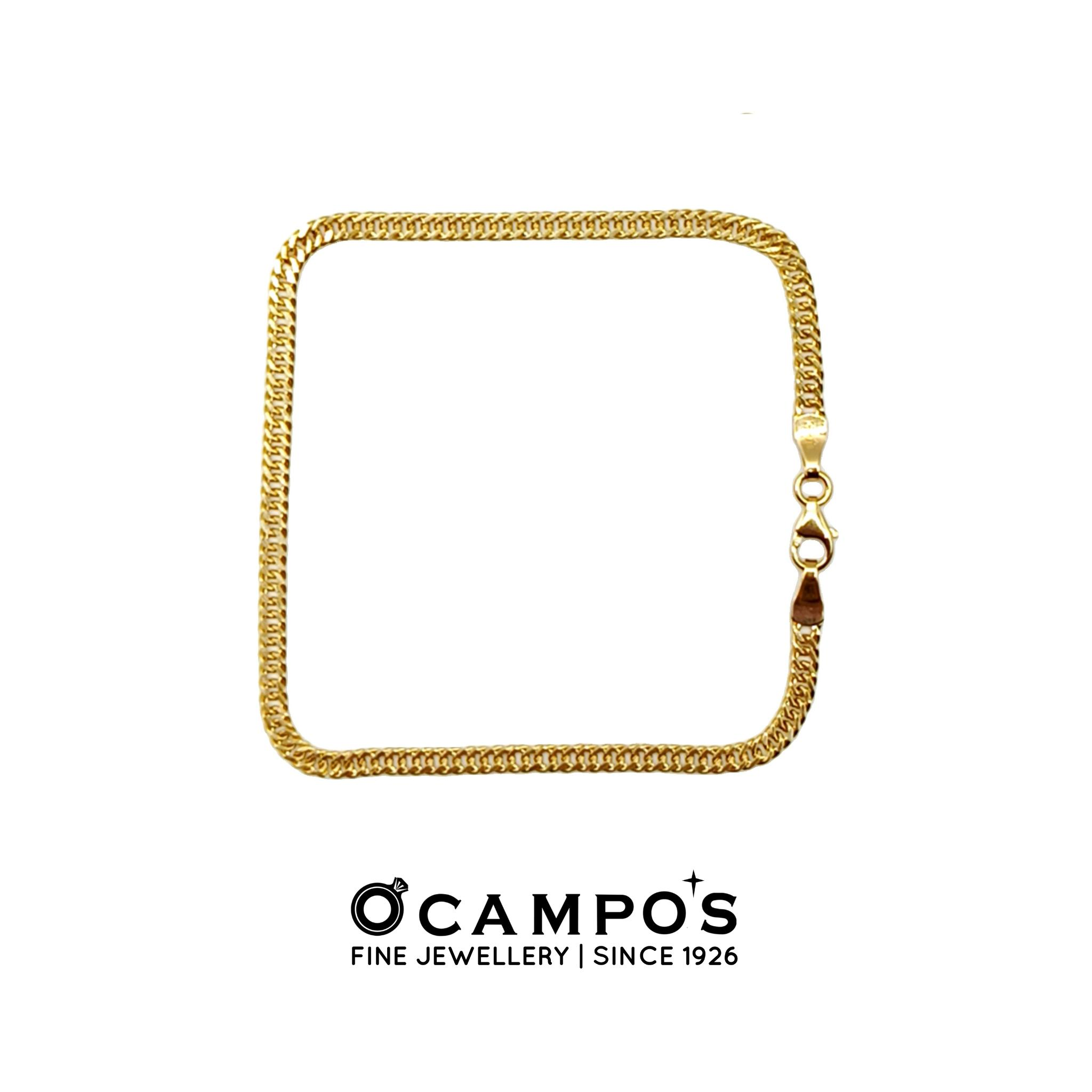 Caressa 18 Karat Yellow Gold Curb Bracelet 7 Inch