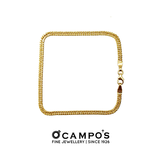 Caressa 18 Karat Yellow Gold Curb Bracelet 7 Inch