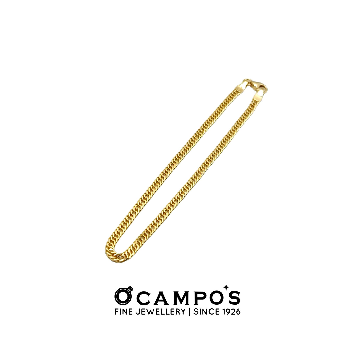 Caressa 18 Karat Yellow Gold Curb Bracelet 7 Inch