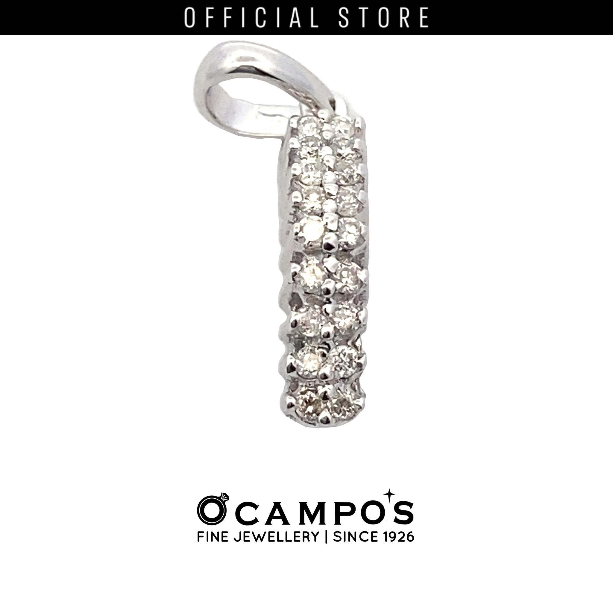 Auria 14 Karat White Gold Pyramid Pendant