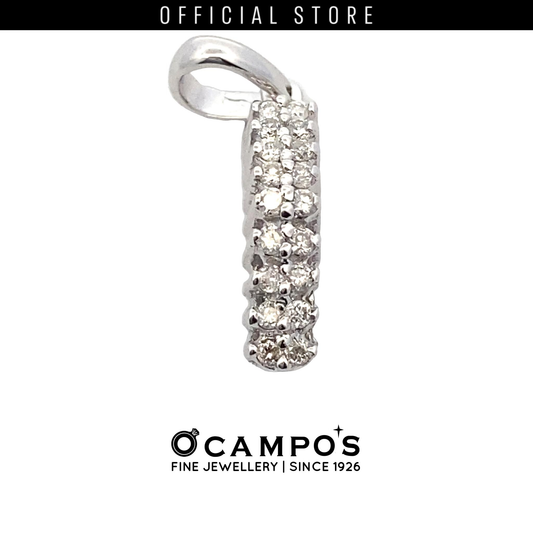 Auria 14 Karat White Gold Pyramid Pendant