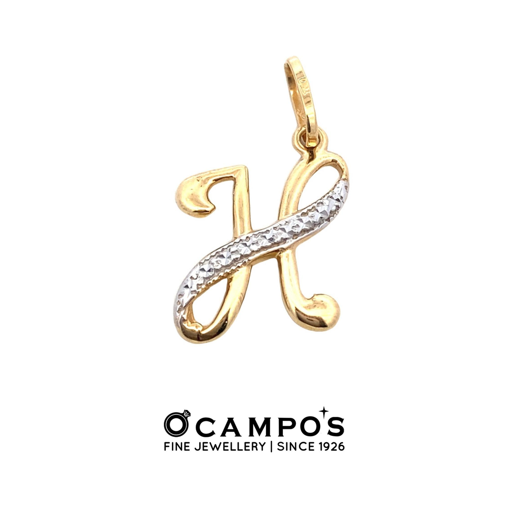Harmonia 18 Karat 2 Tone Initial Pendant H
