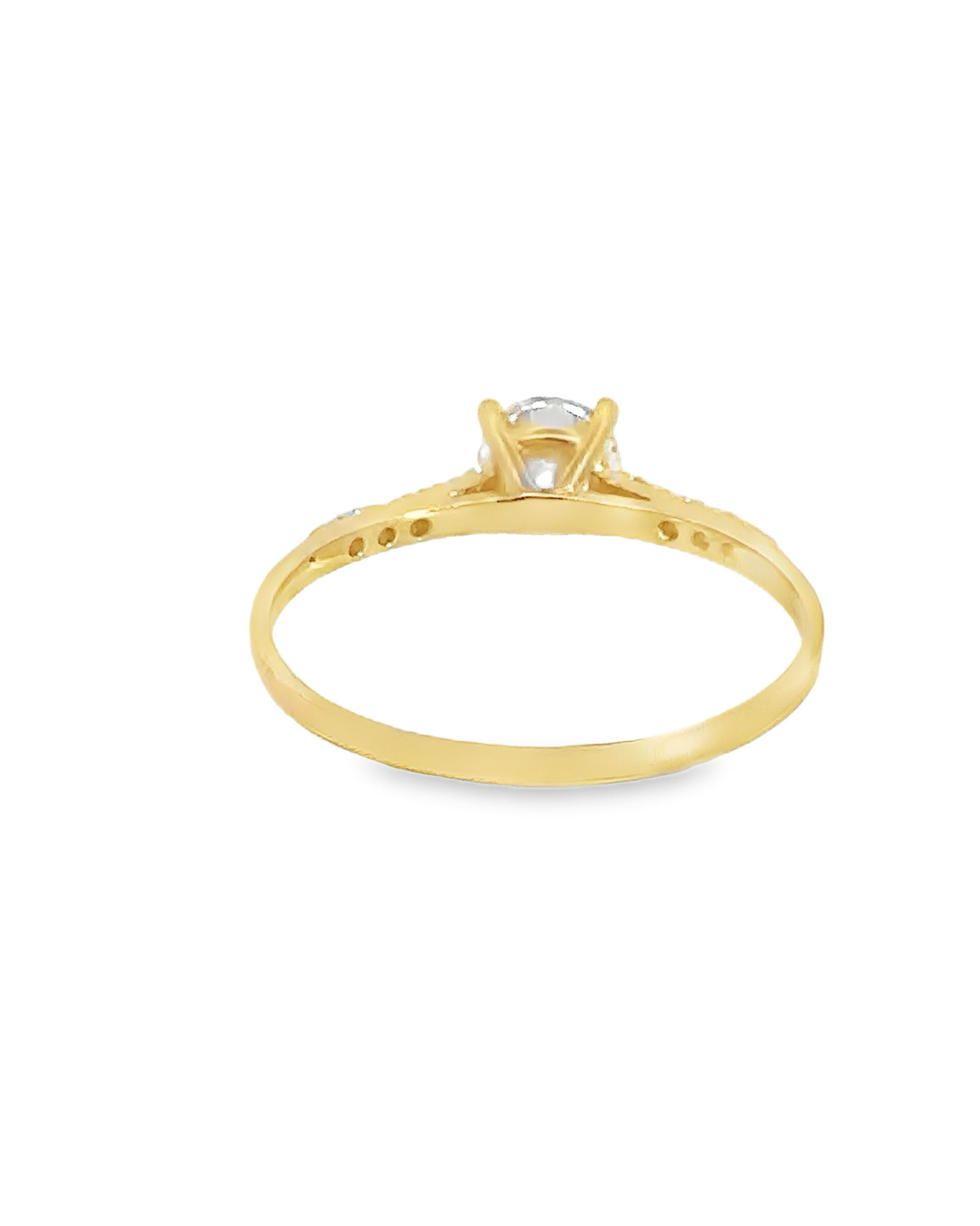 Urania 18 Karat Yellow Gold Engagement Ring Size - 7