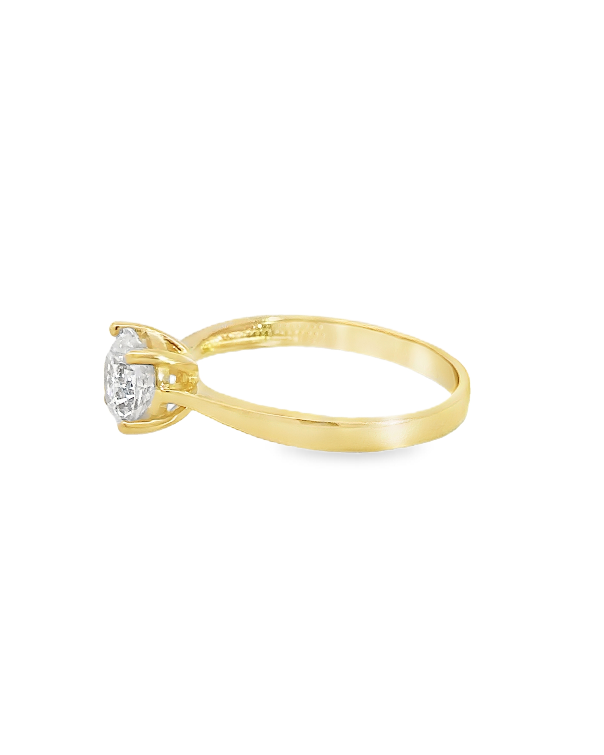 Thalya 18 Karat Yellow Gold Engagement Ring Size 7