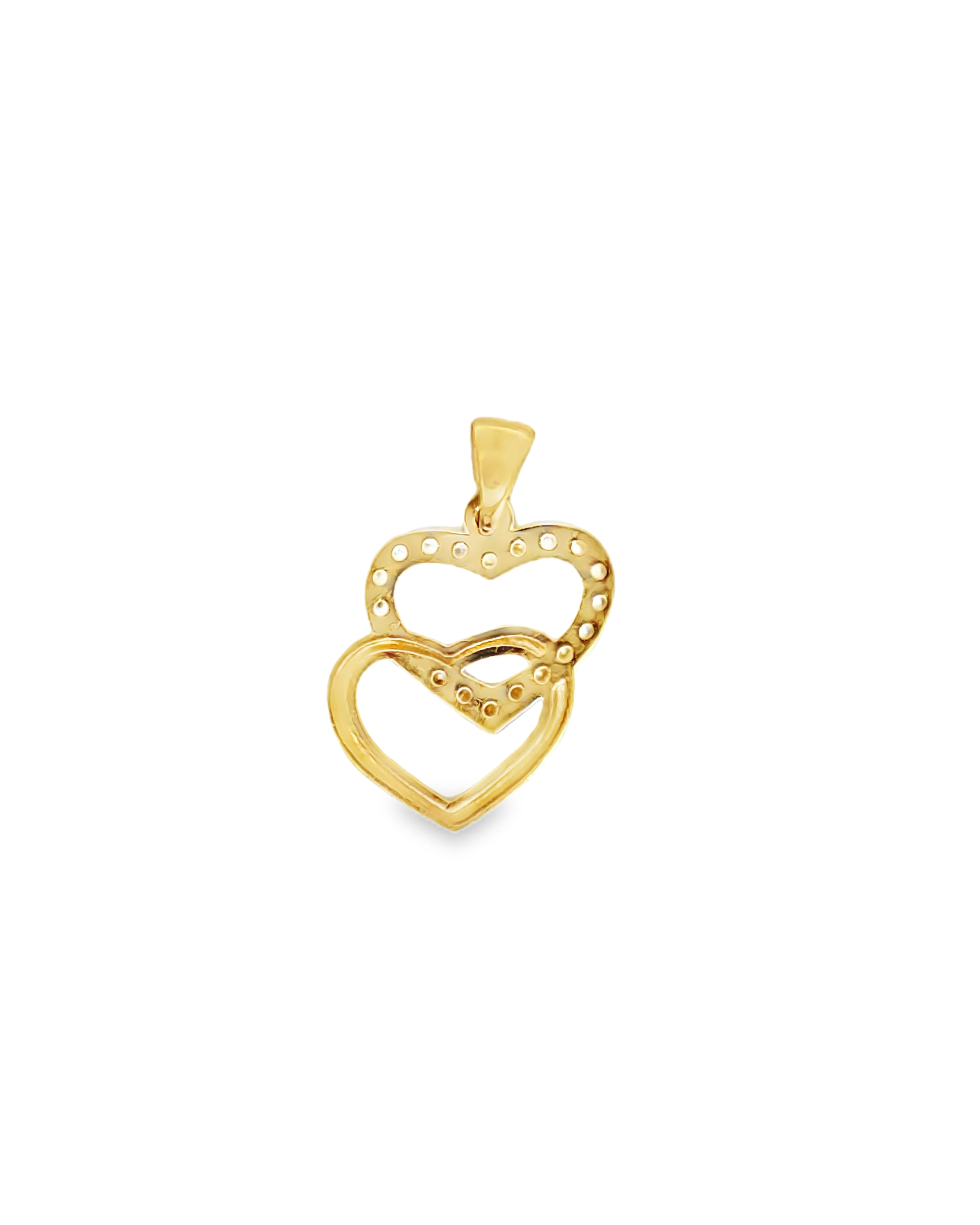 Medea 18 Karat Yellow Gold Double Heart Pendant