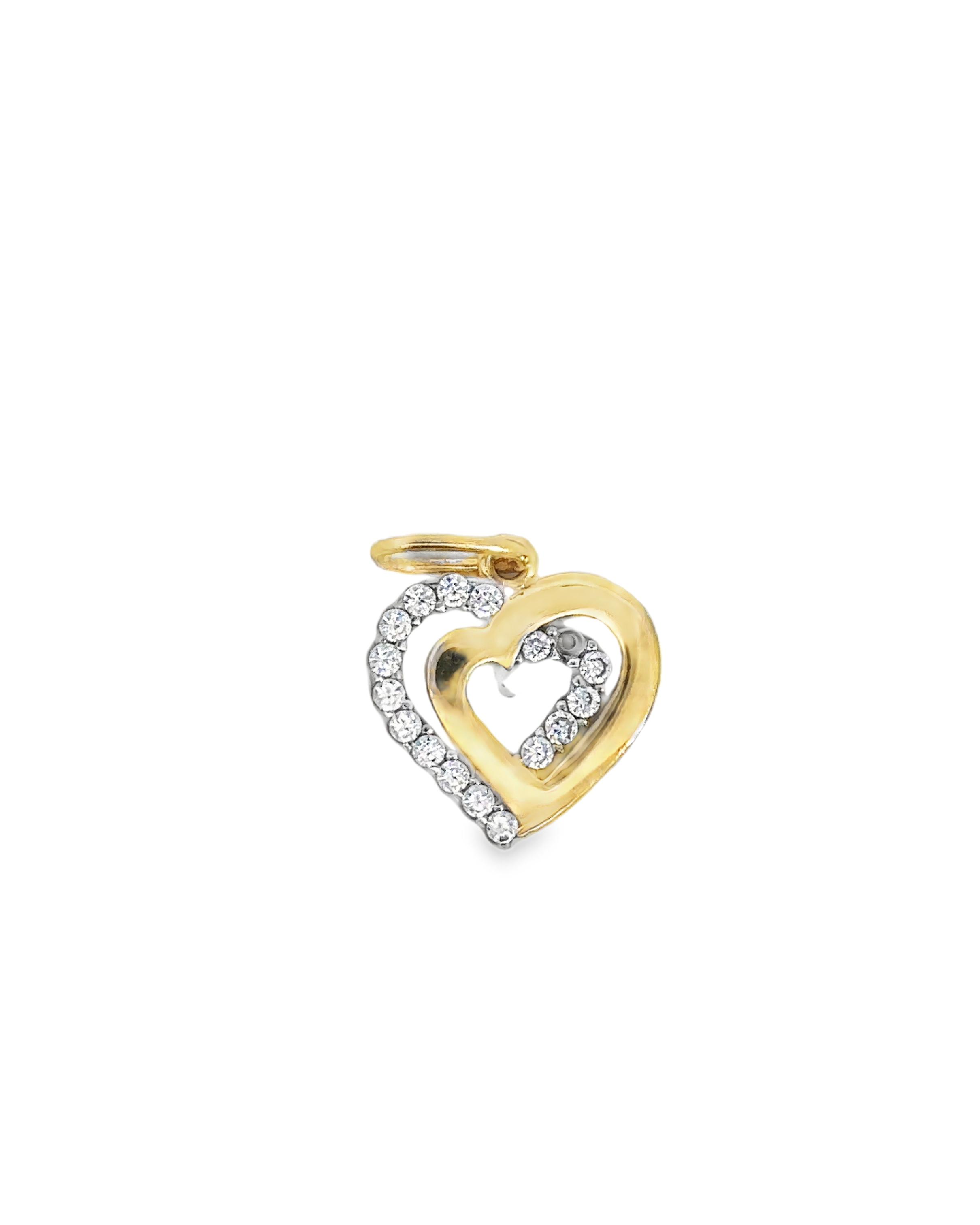 Isadora 18 Karat Yellow Gold Double Heart Pendant