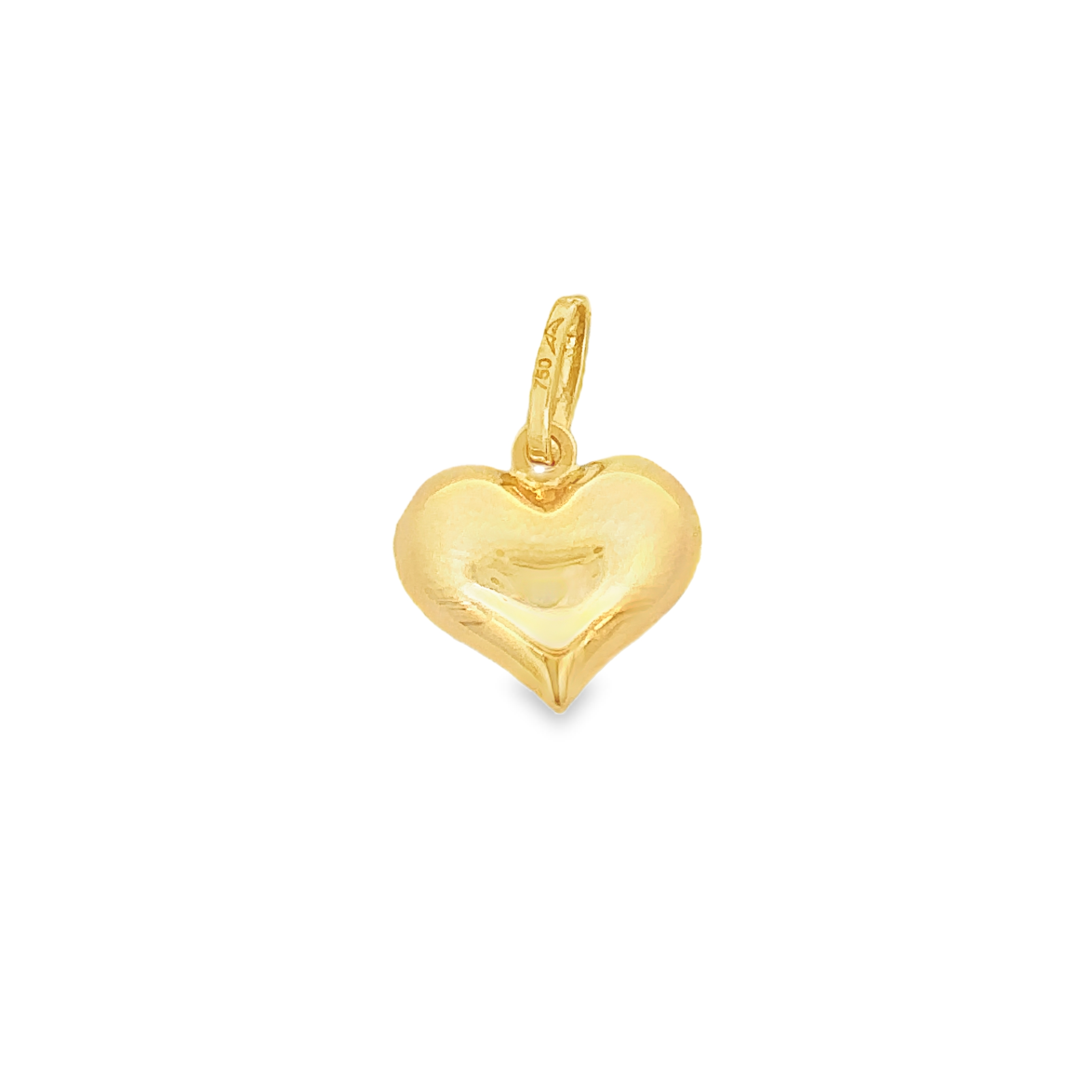 Yris 18 Karat 2 Tone Pendant Pop Heart With Line Design Small