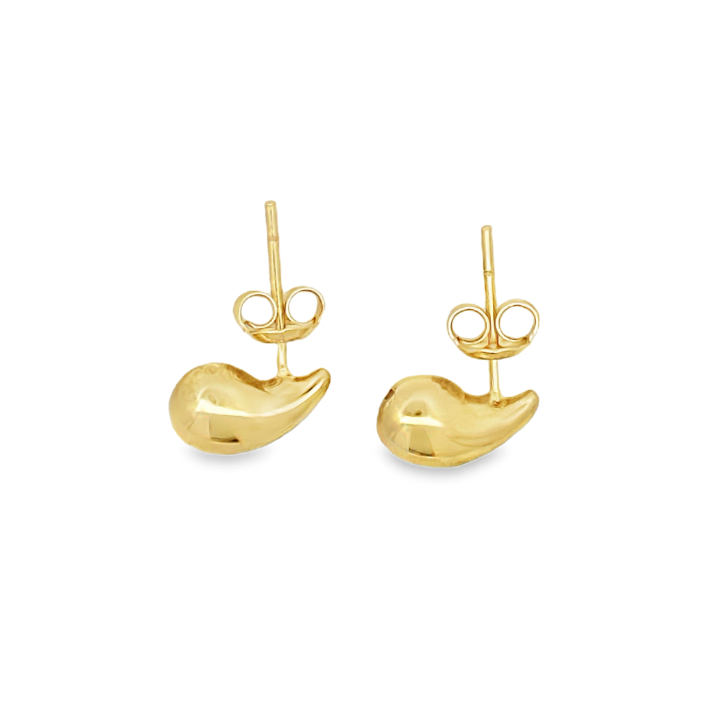 Elissa 18 Karat Yellow Gold Stud Earring Drop Design