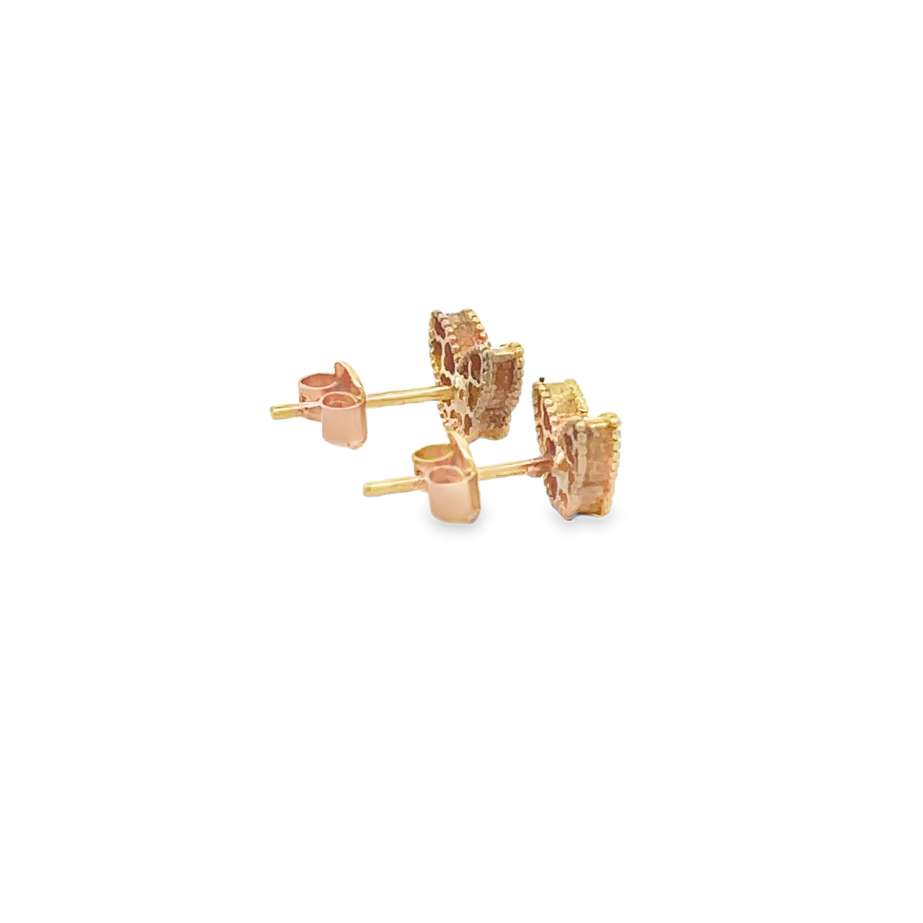 Yanna 18 Karat Yellow Gold Stud Earring Butterfly Inspired Design