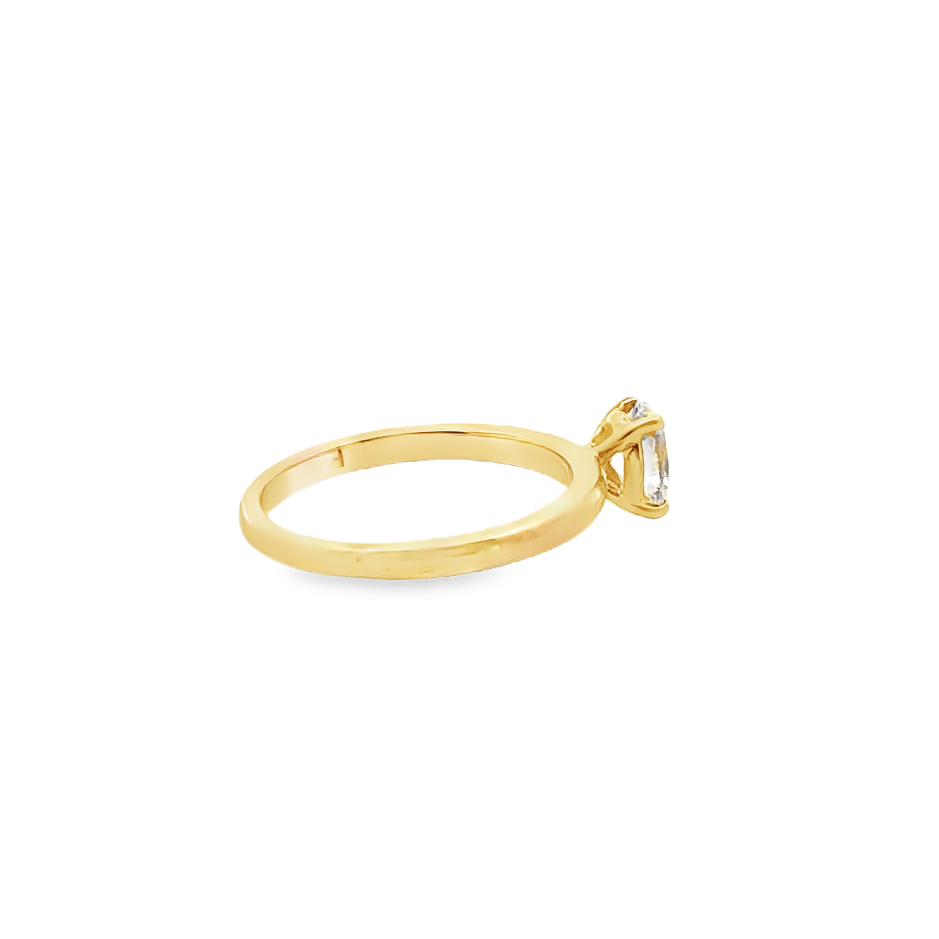 Euphrosyne Yellow Gold Engagement Ring .53 Carat