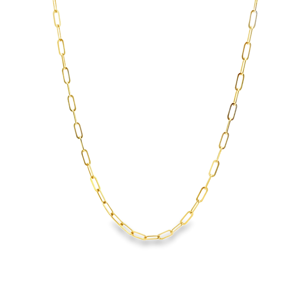 Damaris 18 Karat Yellow Gold Paperclip Chain 20 Inch