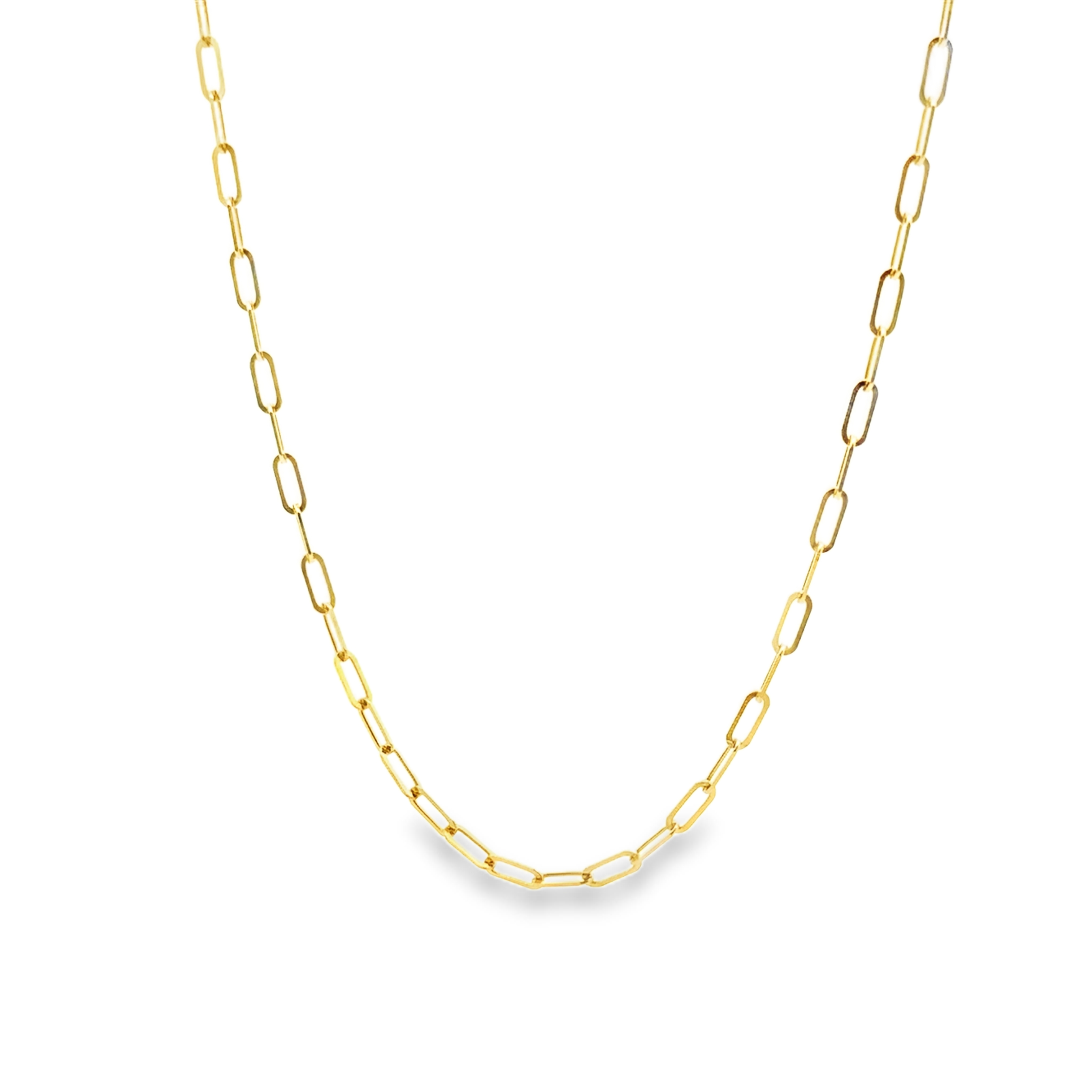 Damaris 18 Karat Yellow Gold Paperclip Chain 20 Inch