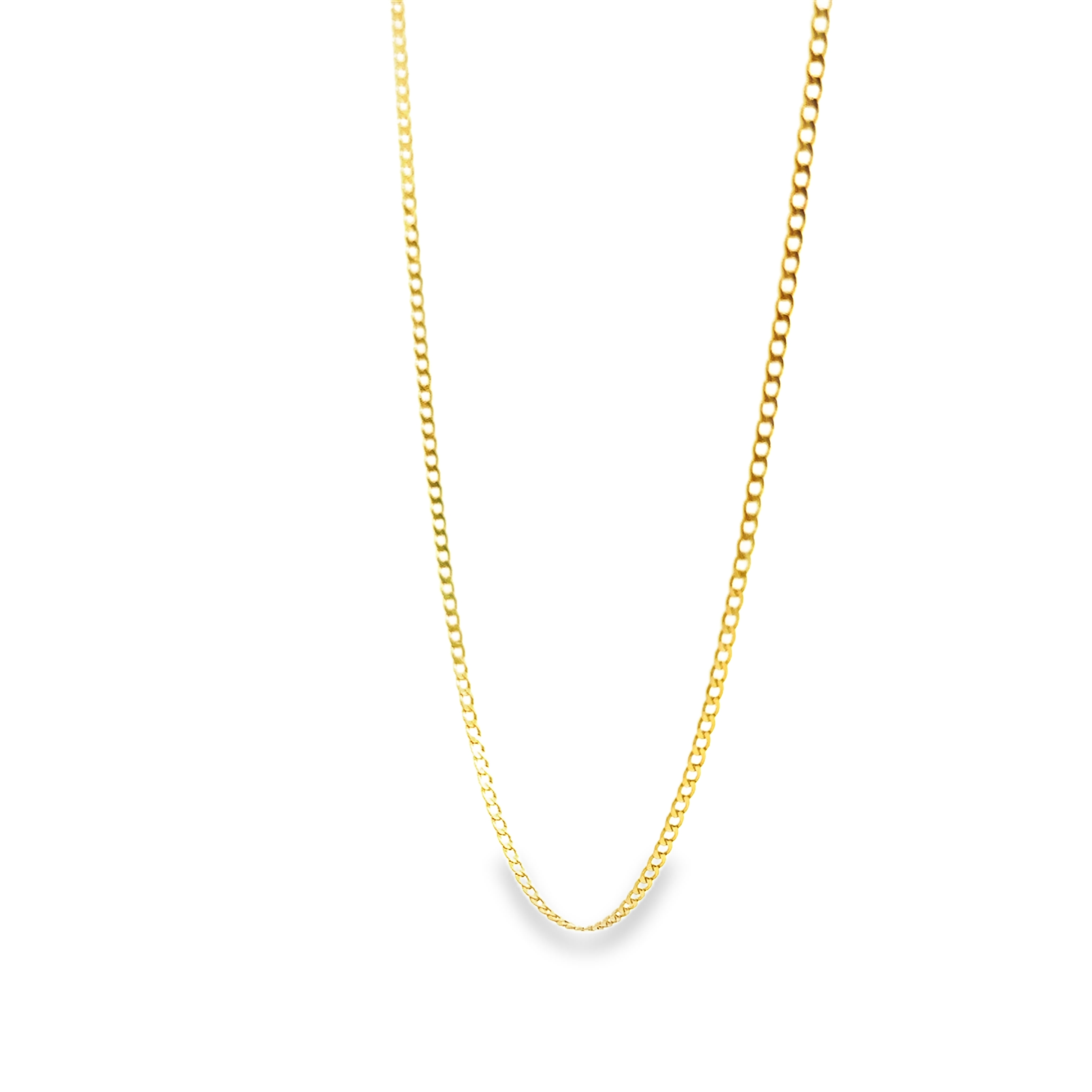 Arete 14 Karat Yellow Gold Curb Chain 16 Inch