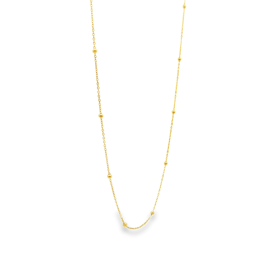 Brisea 18 Karat Yellow Gold Balls Chain 18 Inch