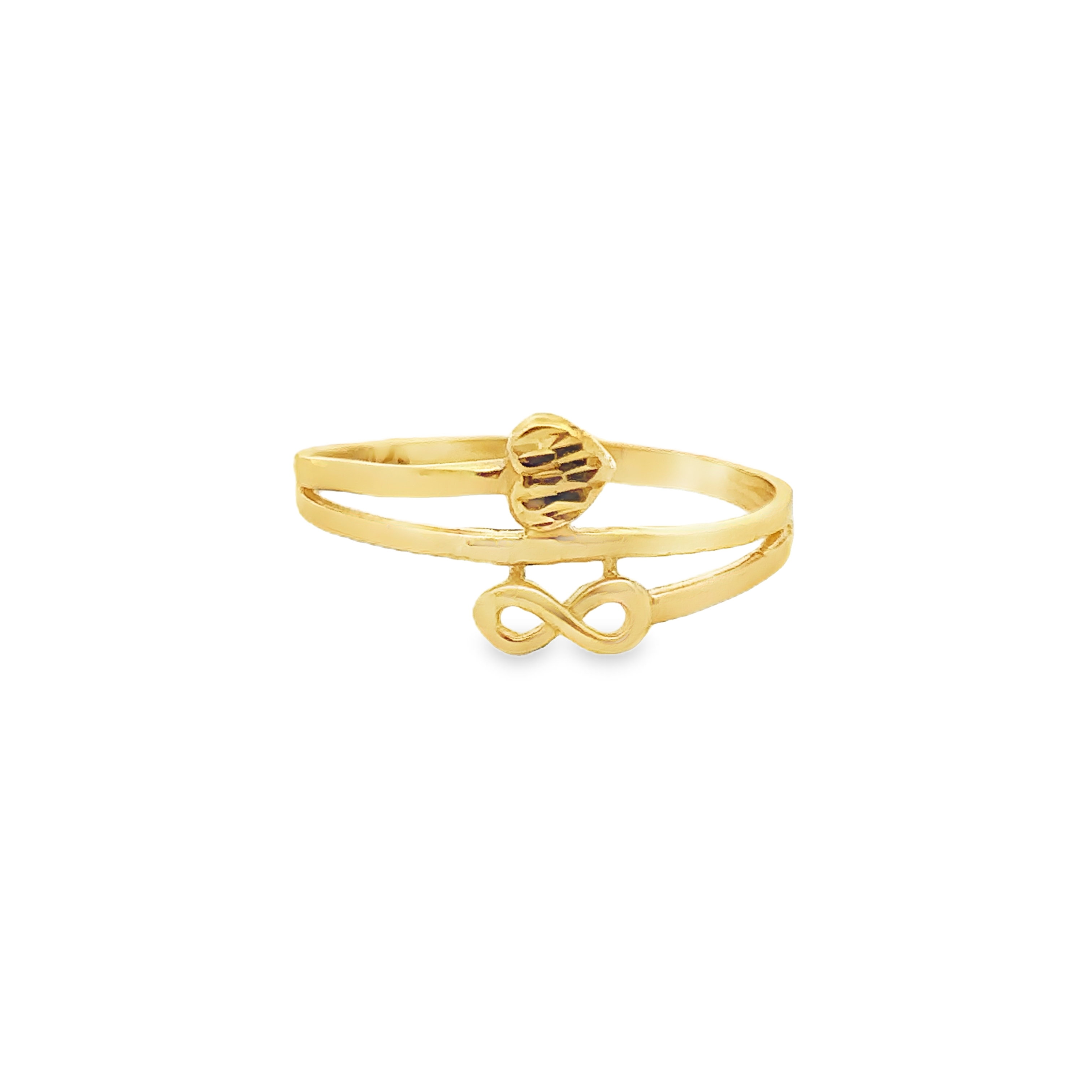 Orithyia 18 Karat Yellow Gold L-Ring Infinity Design S-8