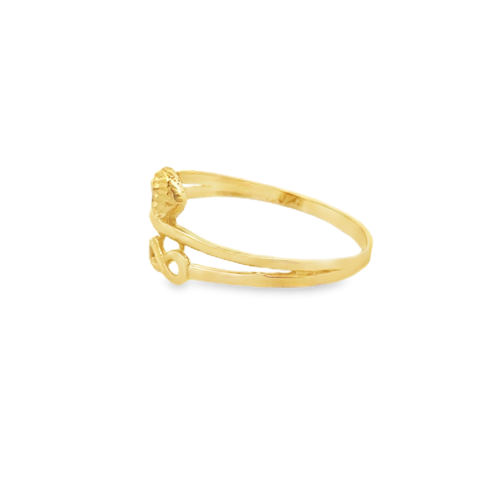 Orithyia 18 Karat Yellow Gold L-Ring Infinity Design S-8
