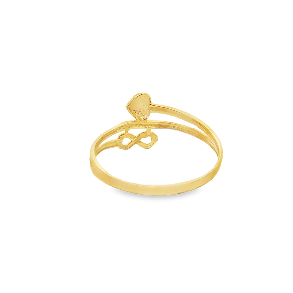 Orithyia 18 Karat Yellow Gold L-Ring Infinity Design S-8