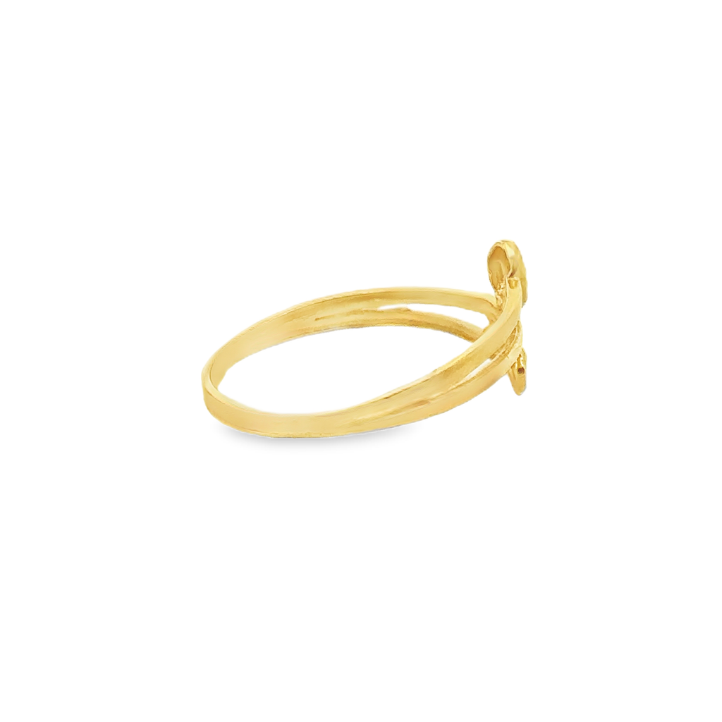 Orithyia 18 Karat Yellow Gold L-Ring Infinity Design S-8