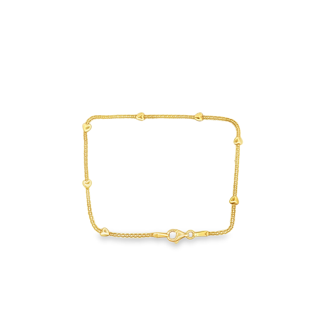 Artemia 18 Karat Yellow Gold Bracelet With Heart Design