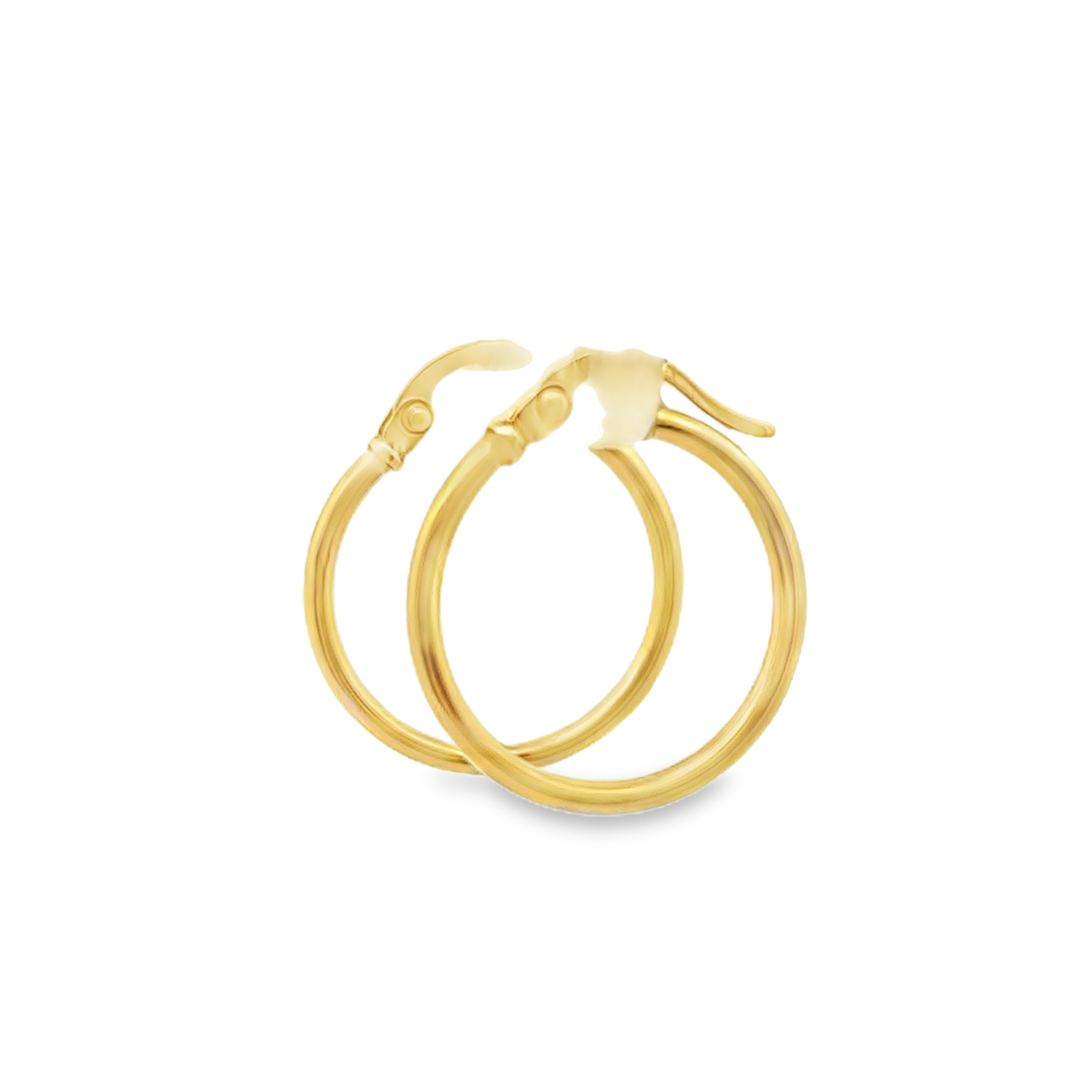 Aglaia 18 Karat Yellow Gold Loop Earring Plain Design