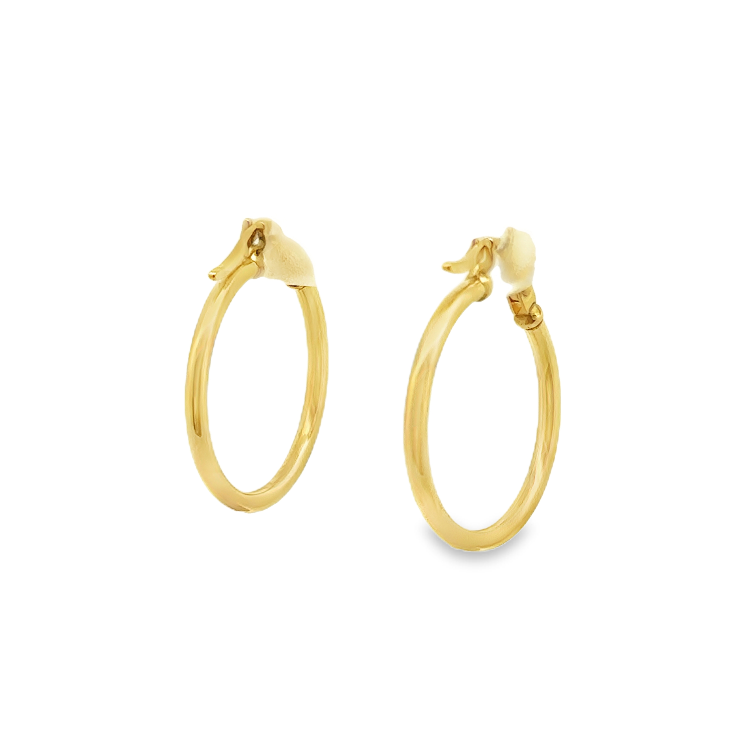 Aglaia 18 Karat Yellow Gold Loop Earring Plain Design