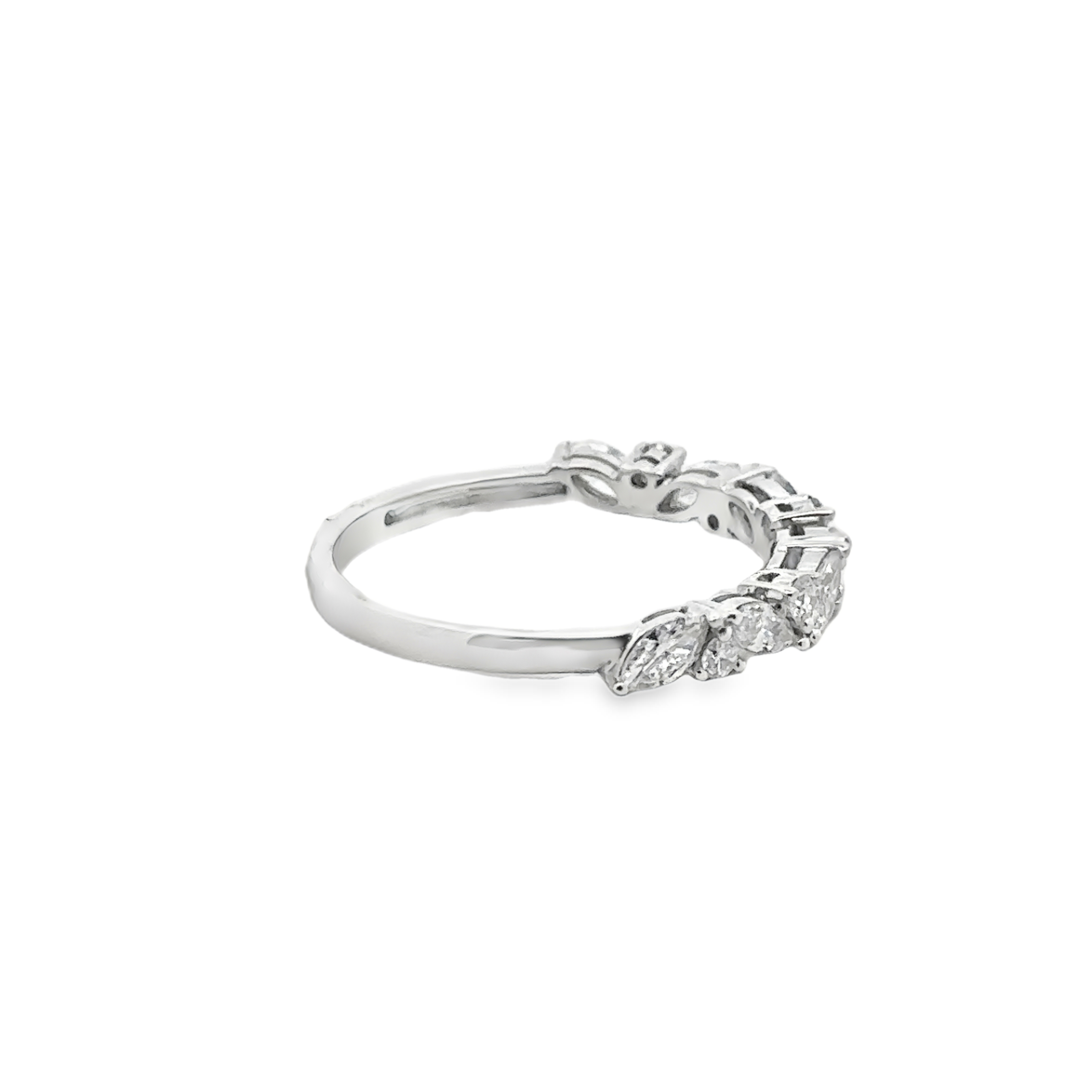 Gaia 14 Karat White Gold Half Eternity 13 Diamond - .62 Carat S-7