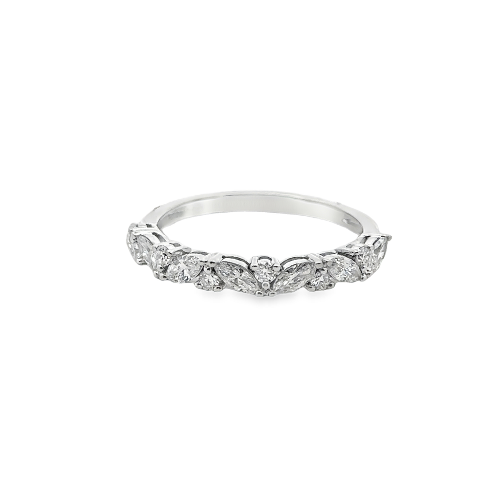 Gaia 14 Karat White Gold Half Eternity 13 Diamond - .62 Carat S-7