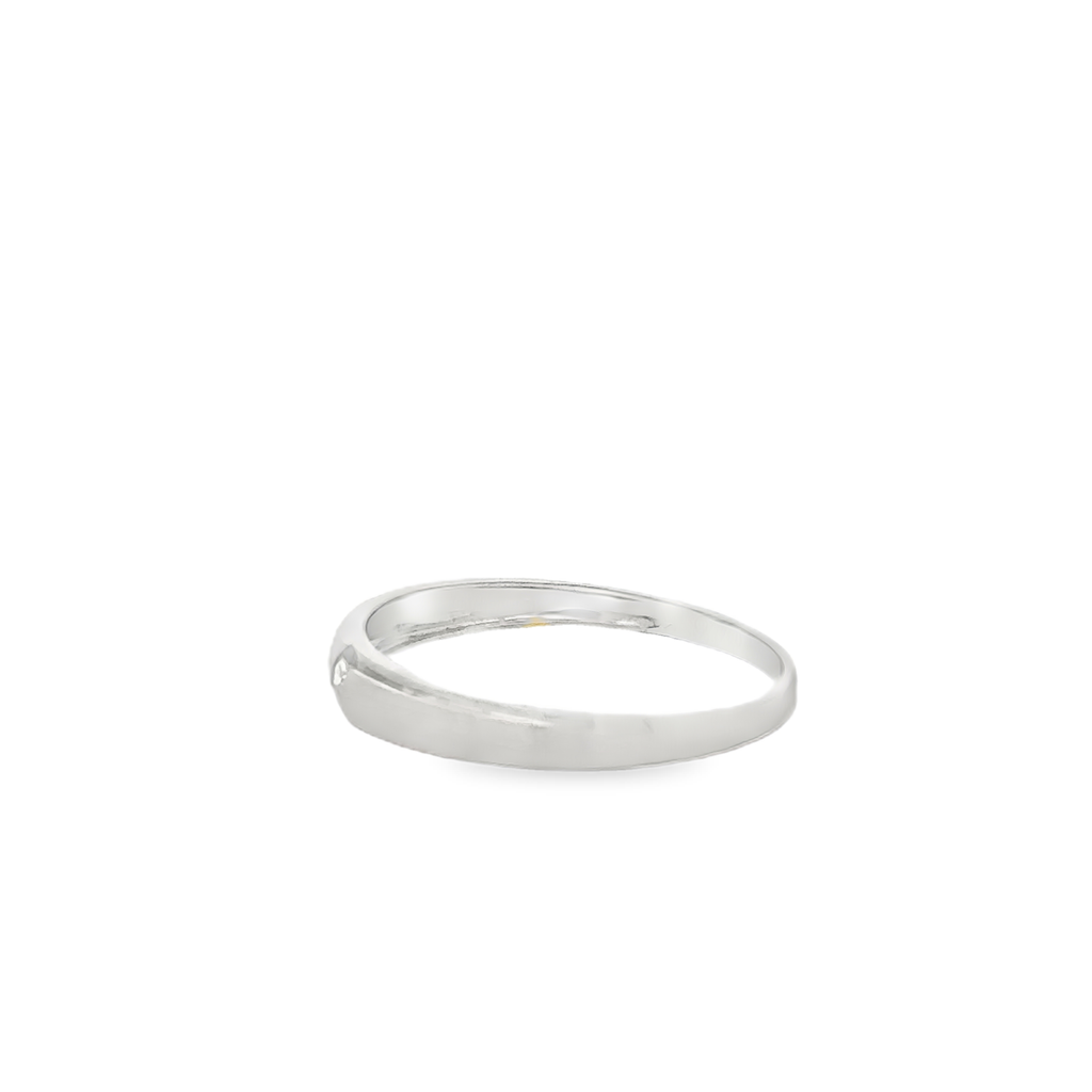 Galatea 18 Karat White Gold Wedding Ring 1 Diamond -. 02 Carat S-8