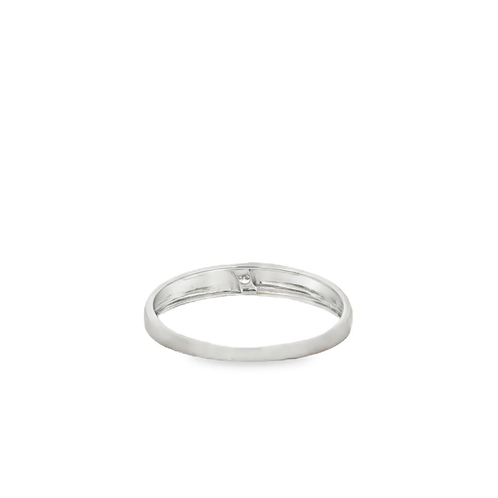 Galatea 18 Karat White Gold Wedding Ring 1 Diamond -. 02 Carat S-8