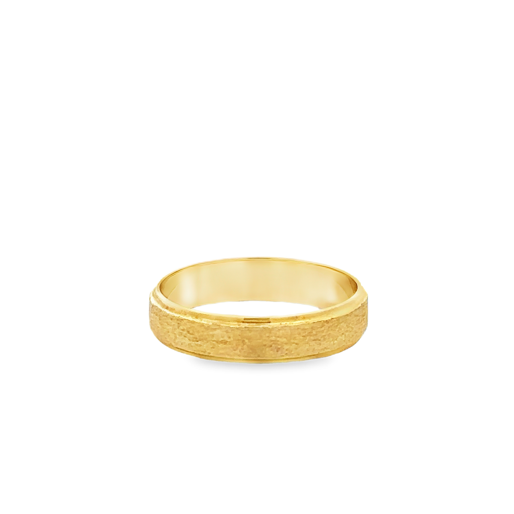 Zanthe 14 Karat Yellow Gold Wedding Ring Matt Design S-8.5