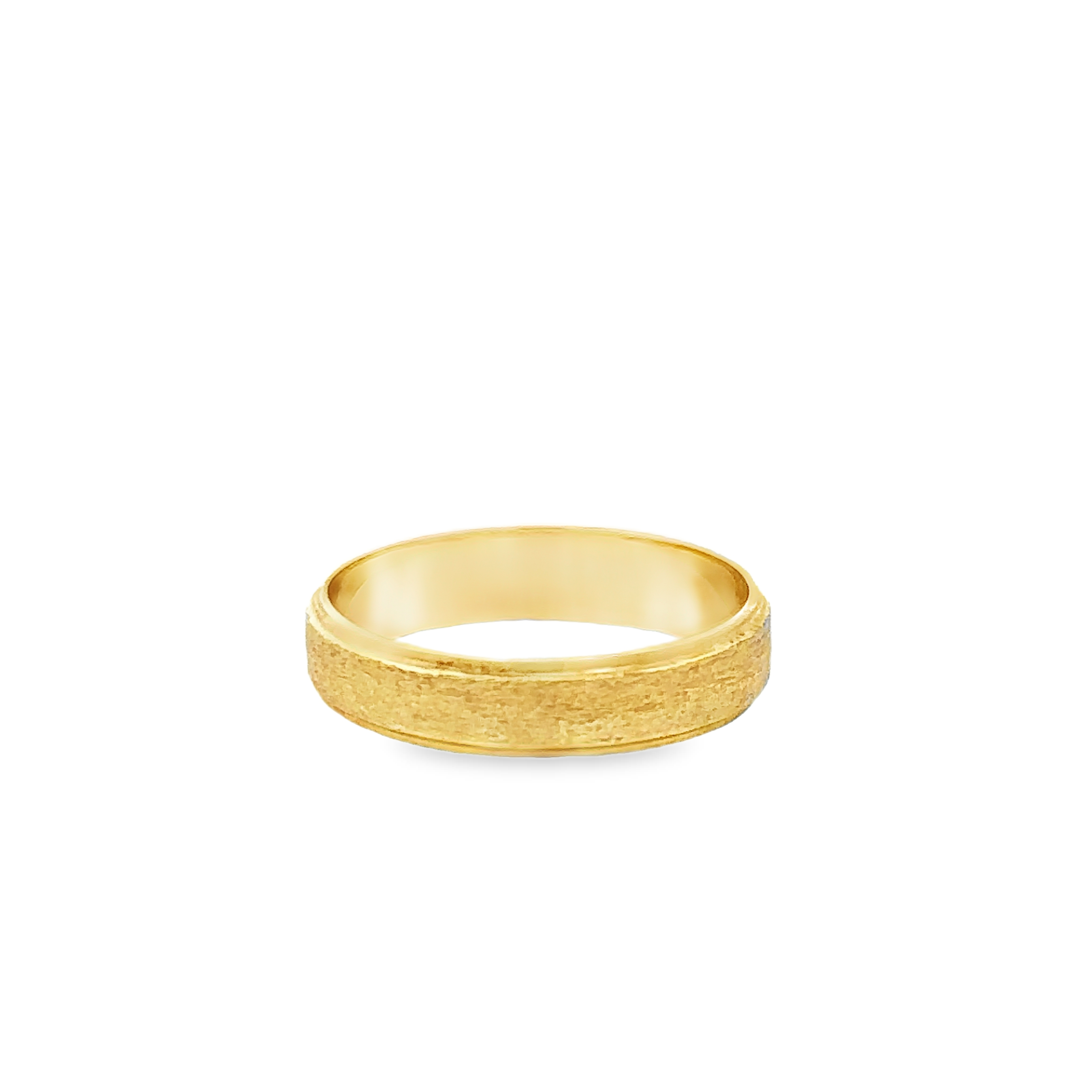 Zanthe 14 Karat Yellow Gold Wedding Ring Matt Design S-8.5