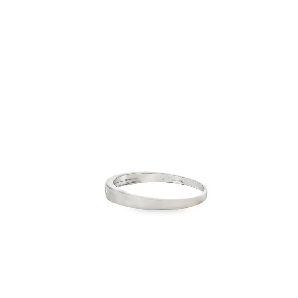 Helia 18 Karat White Gold Wedding Ring 1 Diamond - .015 Carat S-6