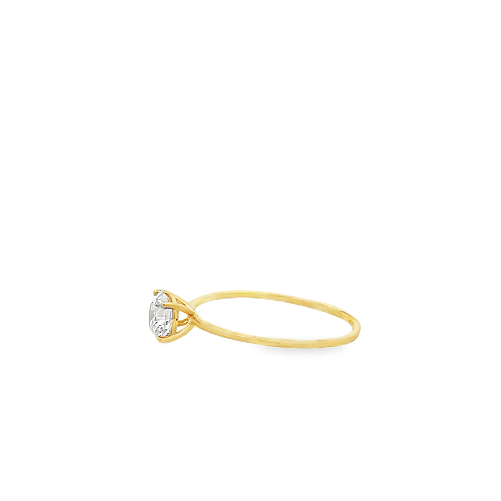 Dione 18 Karat Yellow Gold T-Ring Lab Grown Diamond .50 Carat S-6