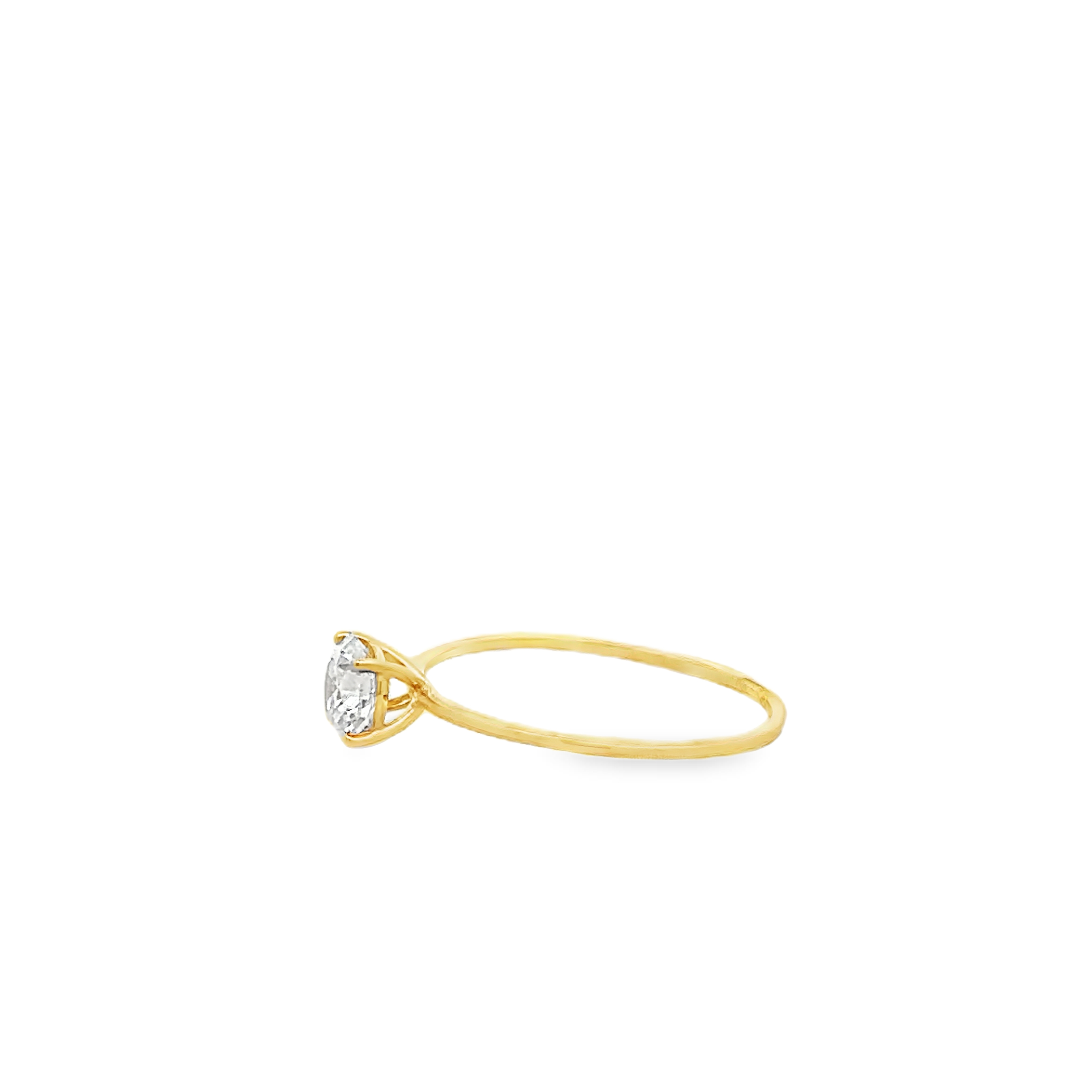 Dione 18 Karat Yellow Gold T-Ring Lab Grown Diamond .50 Carat S-6