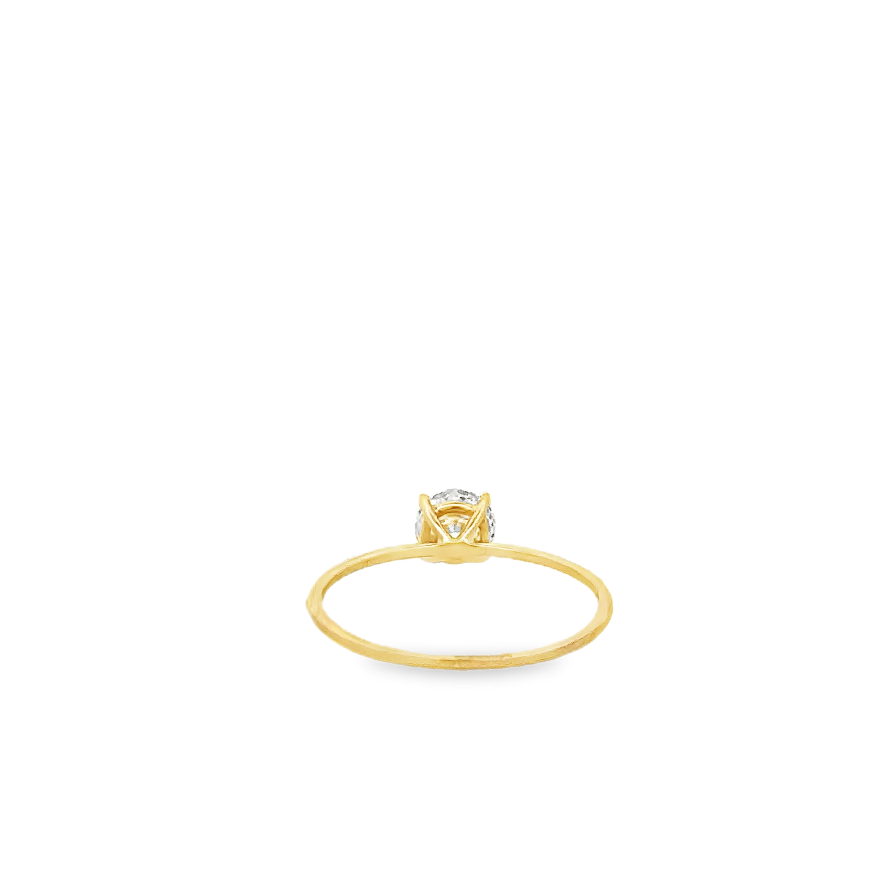 Dione 18 Karat Yellow Gold T-Ring Lab Grown Diamond .50 Carat S-6