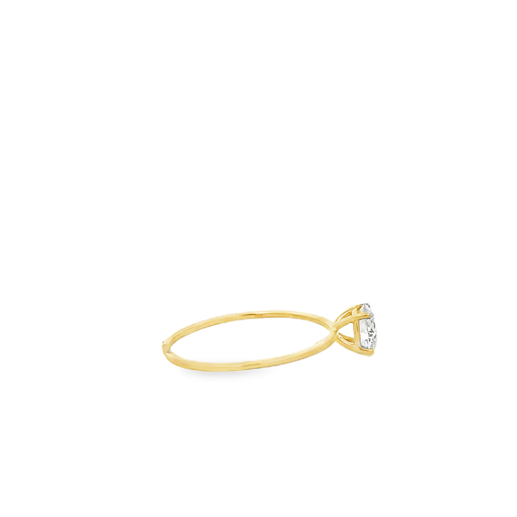 Dione 18 Karat Yellow Gold T-Ring Lab Grown Diamond .50 Carat S-6