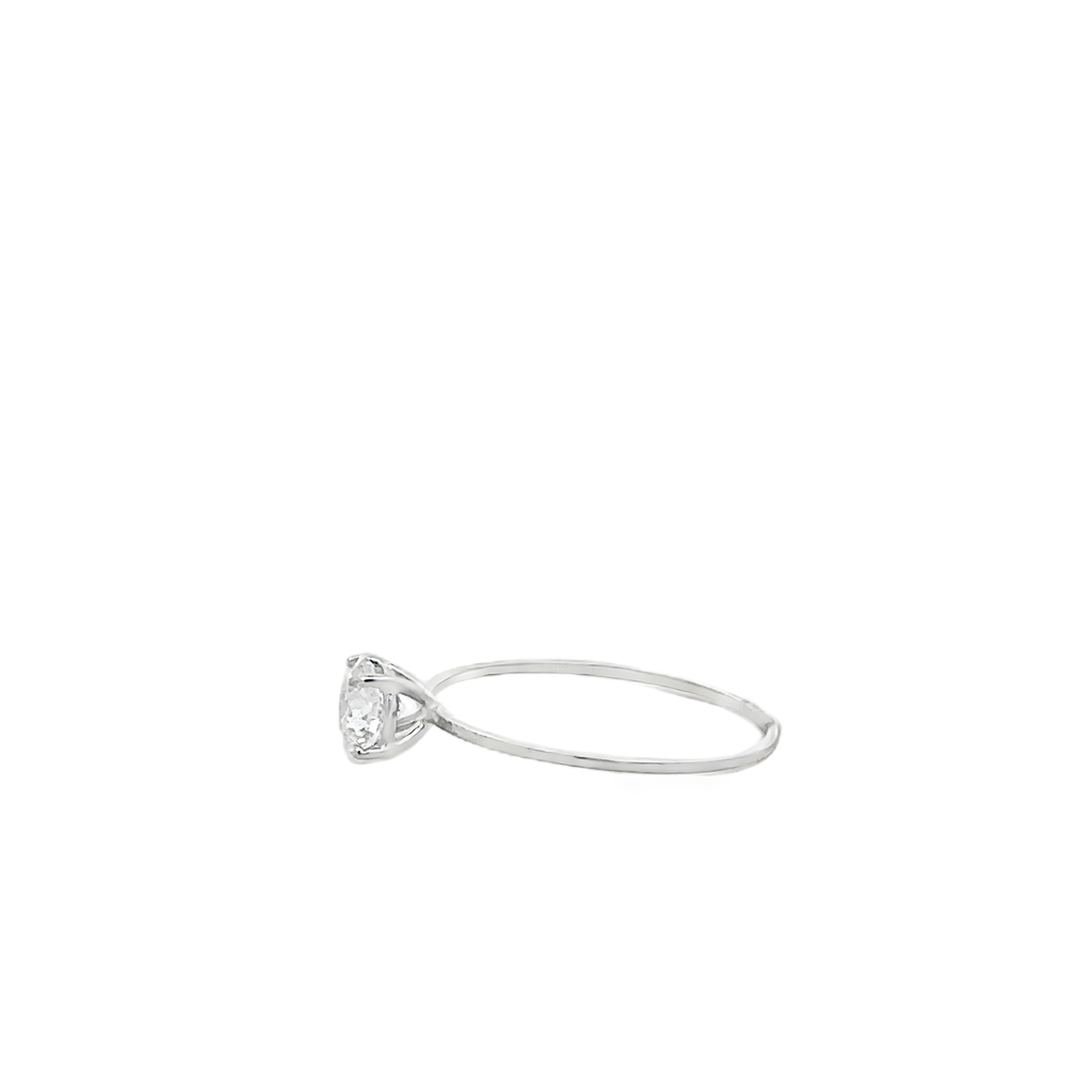 Athénaia 18 Karat White Gold T-Ring Lab Grown Diamond  .50 Carat S-6