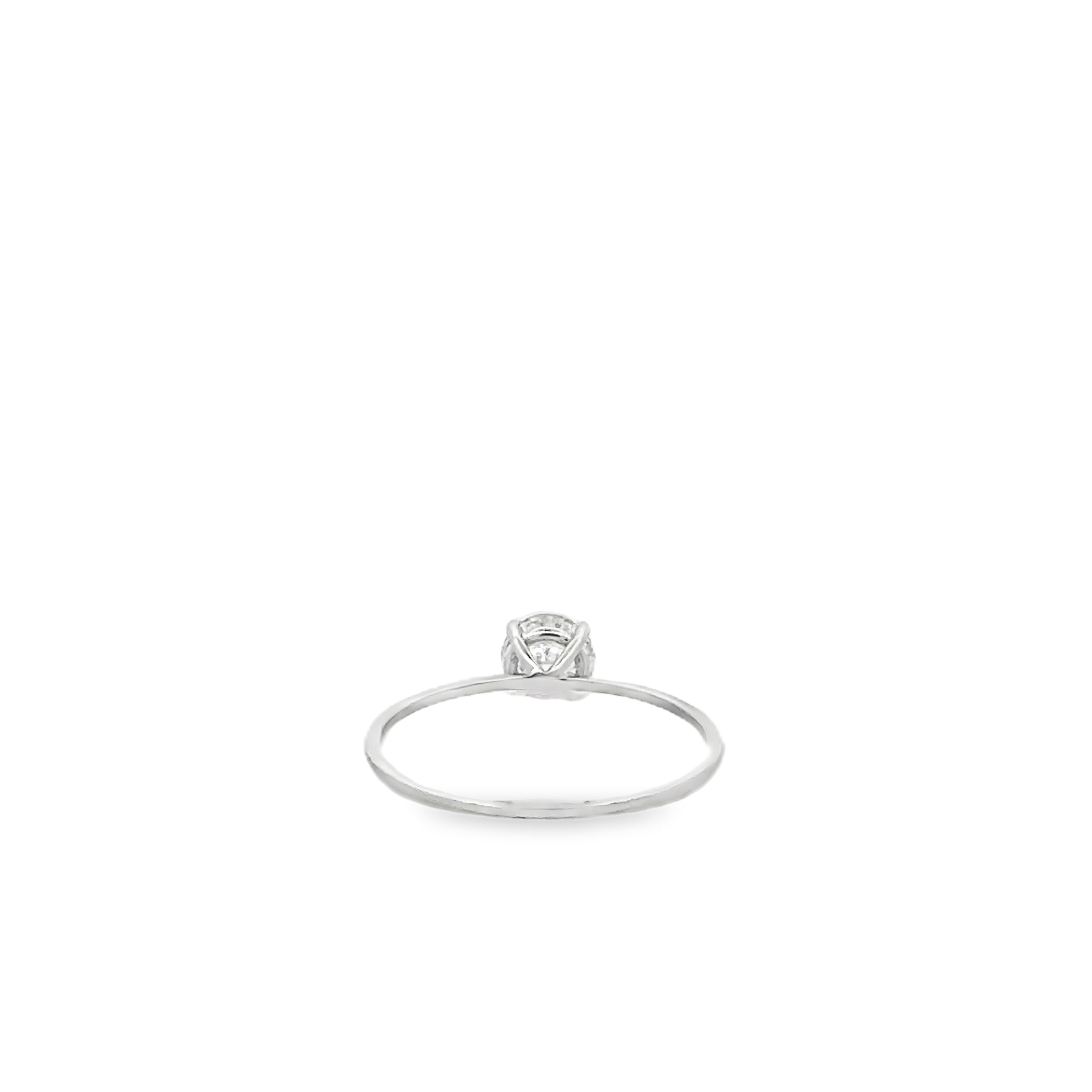 Athénaia 18 Karat White Gold T-Ring Lab Grown Diamond  .50 Carat S-6