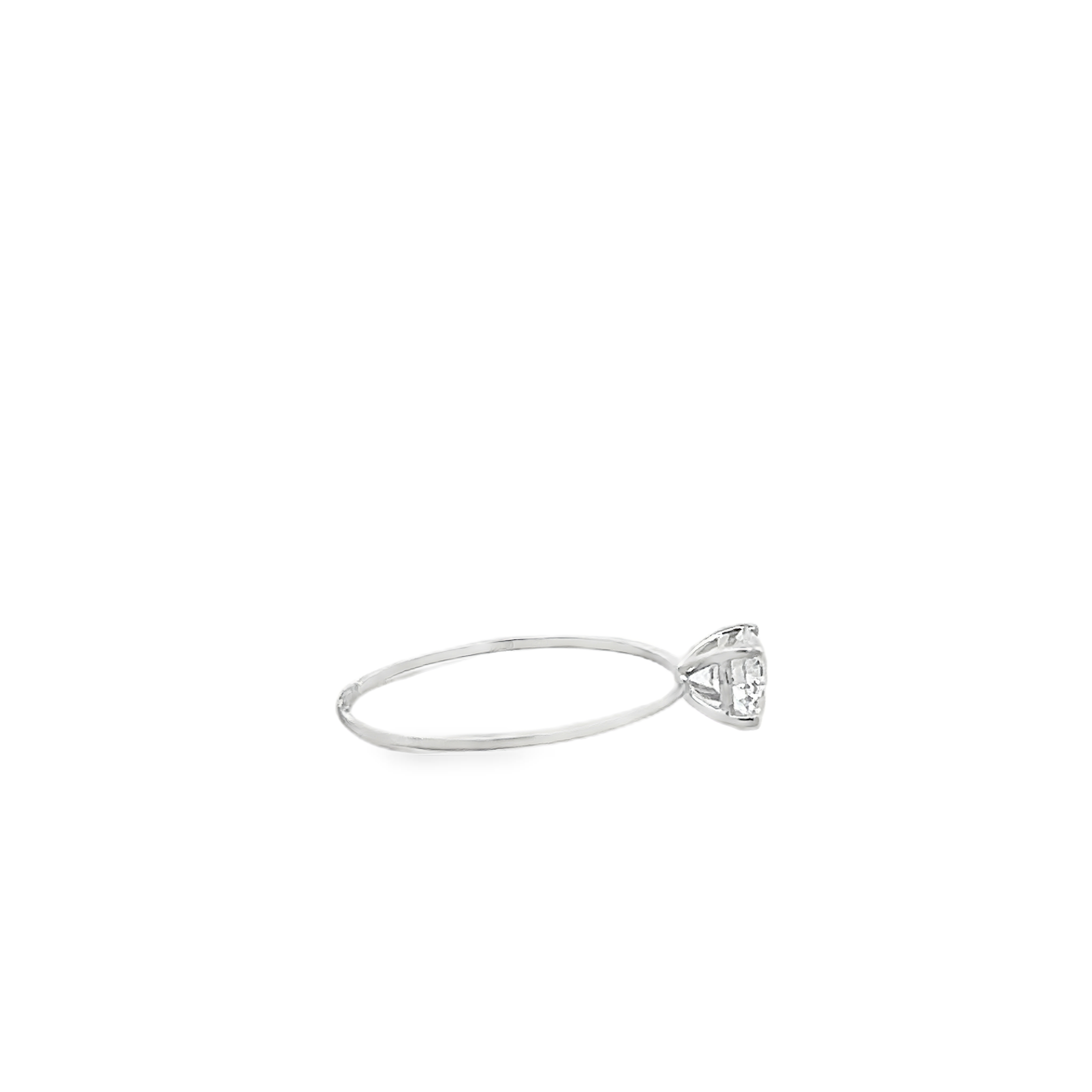 Athénaia 18 Karat White Gold T-Ring Lab Grown Diamond  .50 Carat S-6