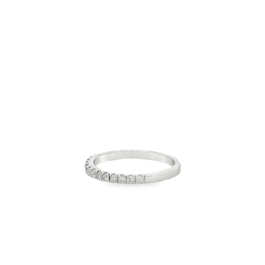 Thalía 14 Karat White Gold Half Eternity Ring 13 Diamond - .25 Carat S-7