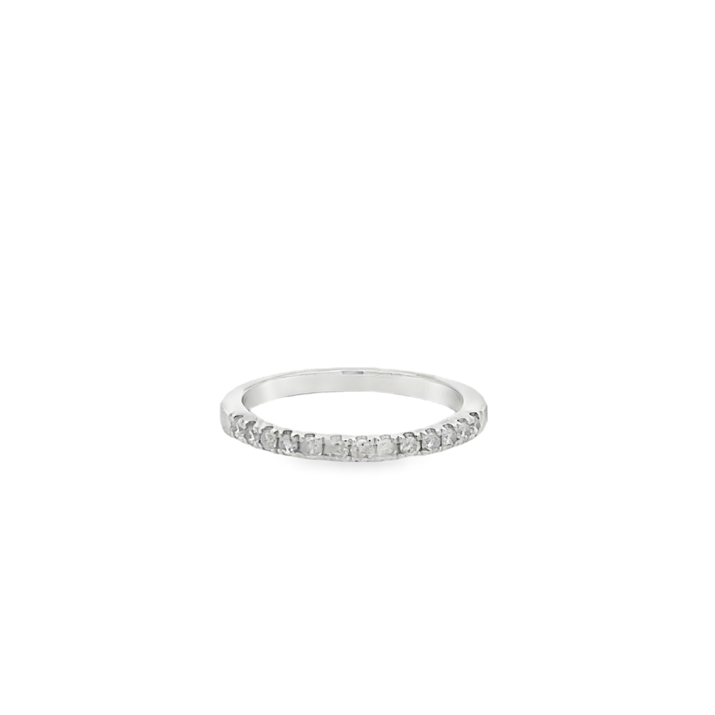 Thalía 14 Karat White Gold Half Eternity Ring 13 Diamond - .25 Carat S-7