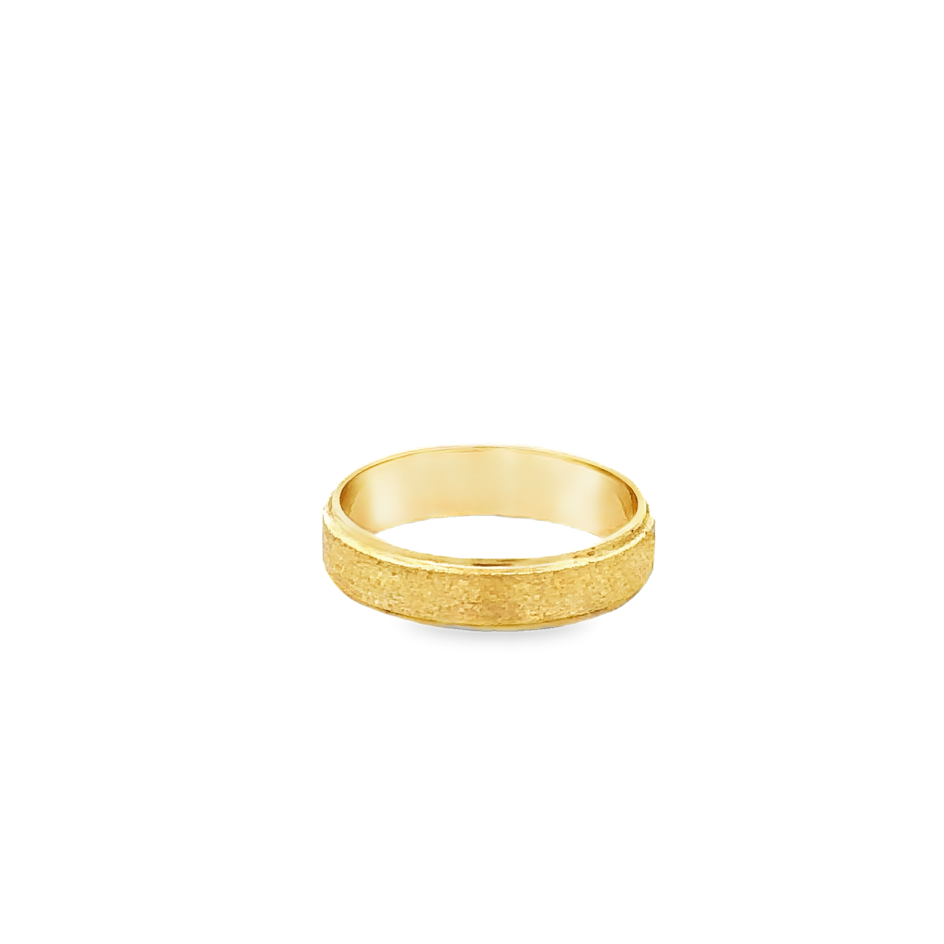 Seraphina 14 Karat Yellow Gold Wedding Ring Matt Design S-6