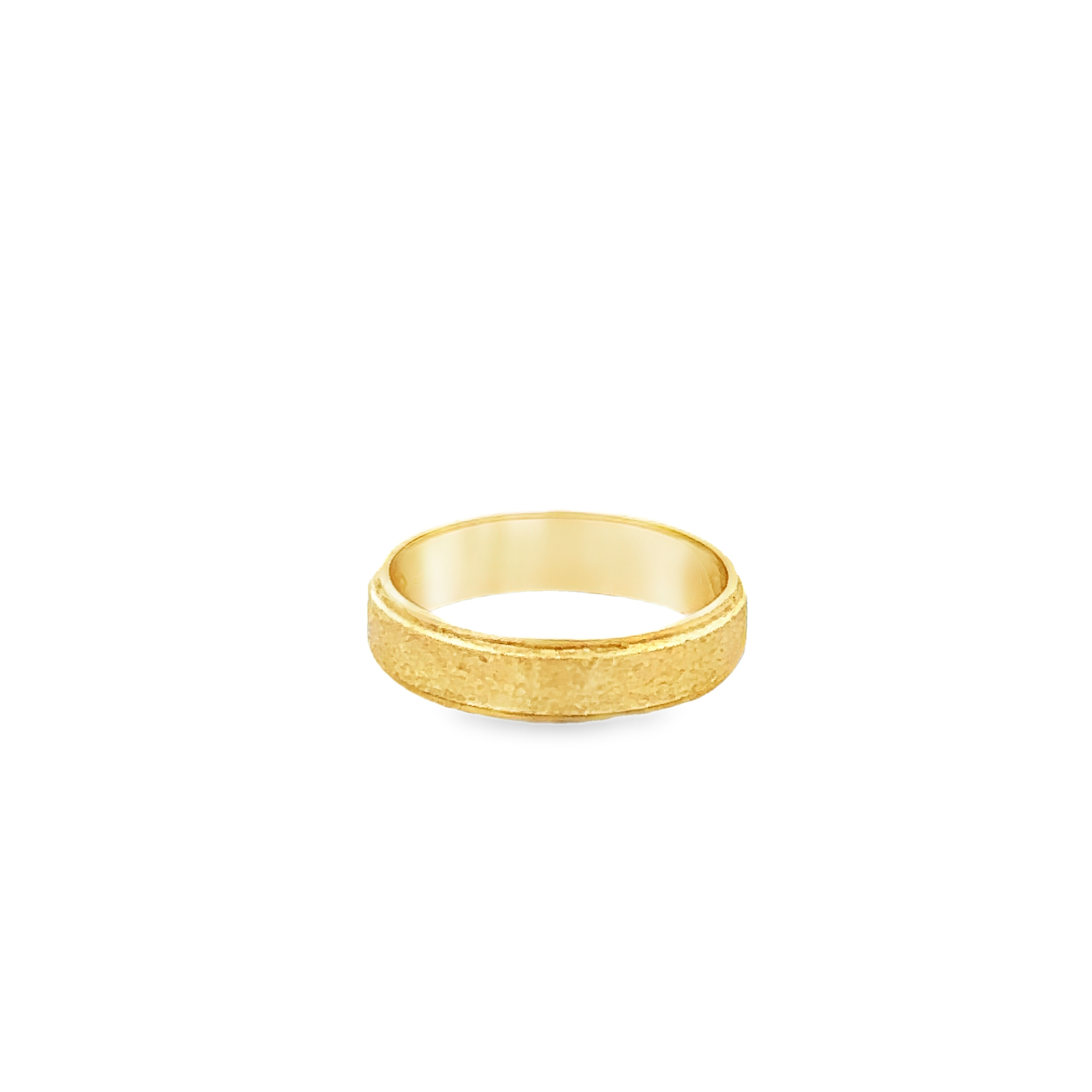 Seraphina 14 Karat Yellow Gold Wedding Ring Matt Design S-6
