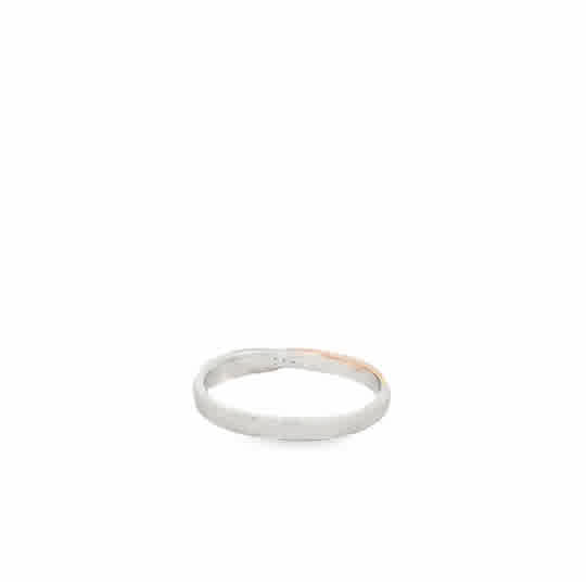 Isolde 18 Karat 2 Tone Platinum Wedding Ring 5 Diamond -.017 Carat S-6