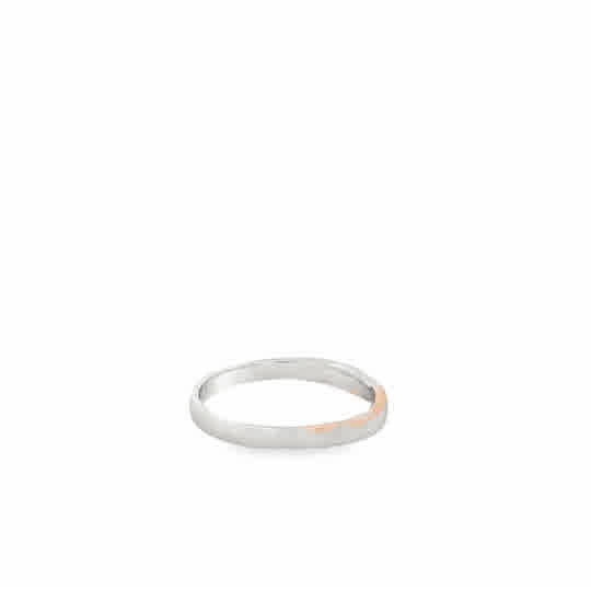Isolde 18 Karat 2 Tone Platinum Wedding Ring 5 Diamond -.017 Carat S-6