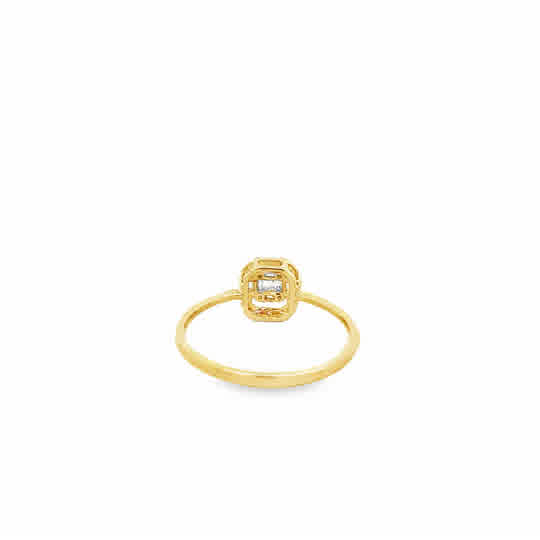 Rosaline 18 Karat Yellow Gold Ring -.04 Carat 14 Round Diamond S-6.5