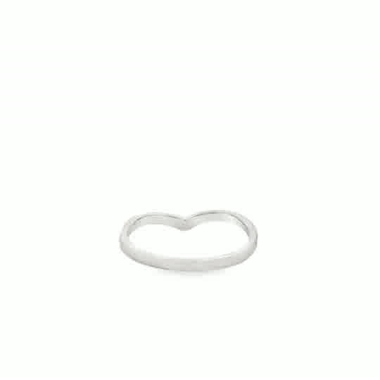 Vivienne 18 Karat 2 Tone Platinum Wedding Ring S-5.5