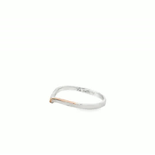 Vivienne 18 Karat 2 Tone Platinum Wedding Ring S-5.5