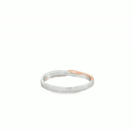 Sapphira 18 Karat 2 Tone Platinum Wedding Ring .018 Carat S-6.5